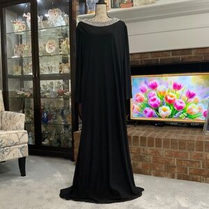 Mac Duggal Elegant Black Long Sleeve Dress
